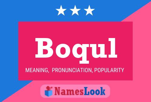 Boqul Name Poster