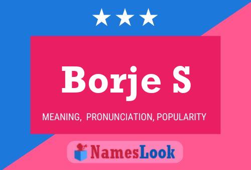 Borje S Name Poster