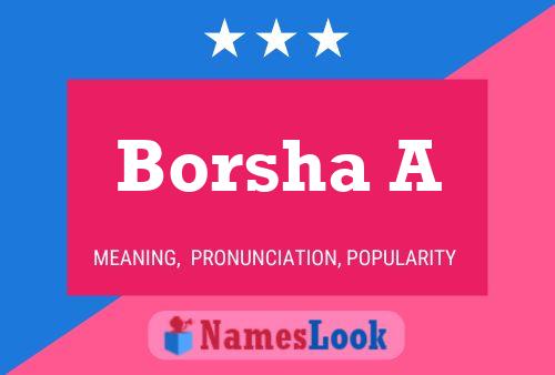 Borsha A Name Poster