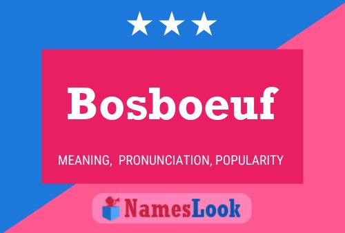 Bosboeuf Name Poster