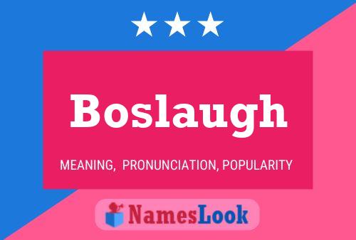 Boslaugh Name Poster