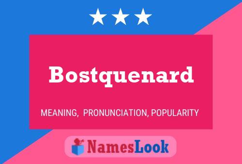 Bostquenard Name Poster