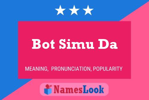 Bot Simu Da Name Poster