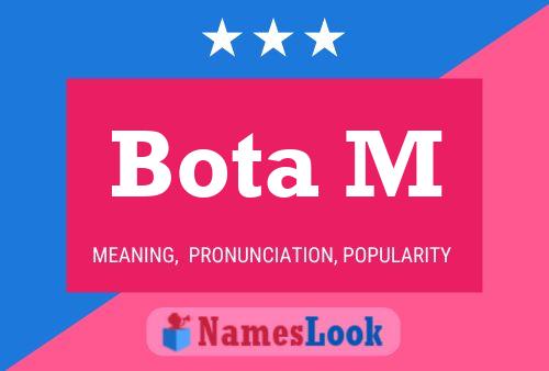 Bota M Name Poster