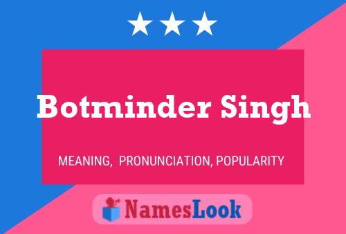 Botminder Singh Name Poster