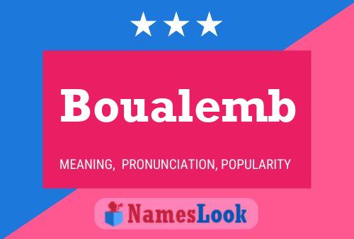 Boualemb Name Poster