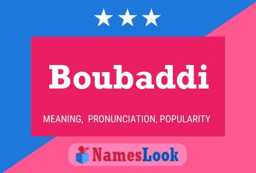 Boubaddi Name Poster