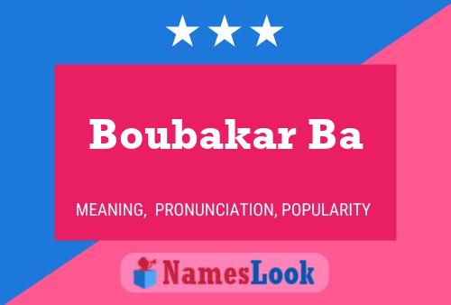 Boubakar Ba Name Poster