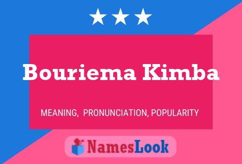 Bouriema Kimba Name Poster