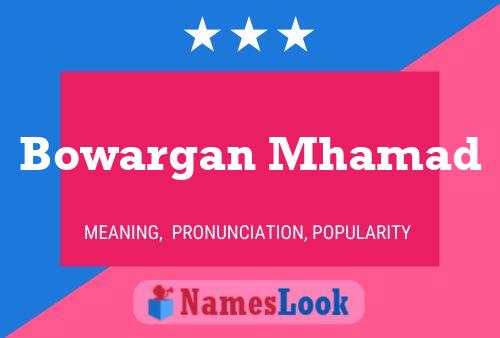 Bowargan Mhamad Name Poster