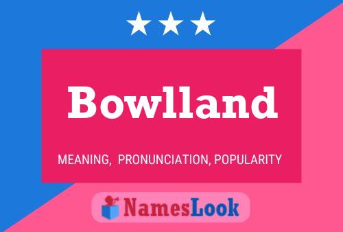 Bowlland Name Poster