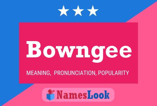 Bowngee Name Poster