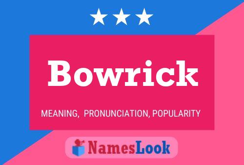 Bowrick Name Poster