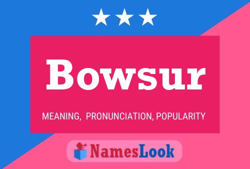 Bowsur Name Poster