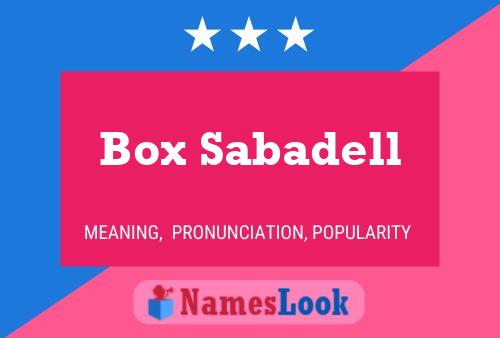 Box Sabadell Name Poster