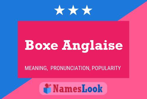 Boxe Anglaise Name Poster