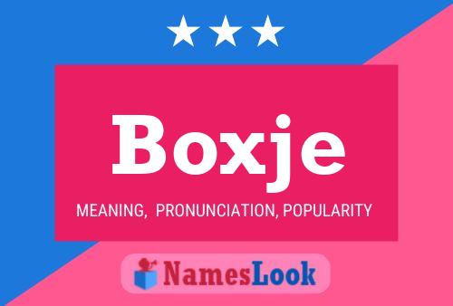 Boxje Name Poster