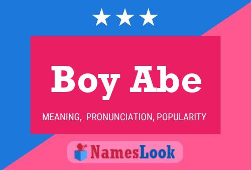 Boy Abe Name Poster