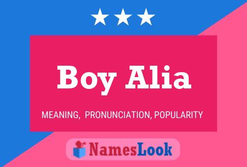 Boy Alia Name Poster