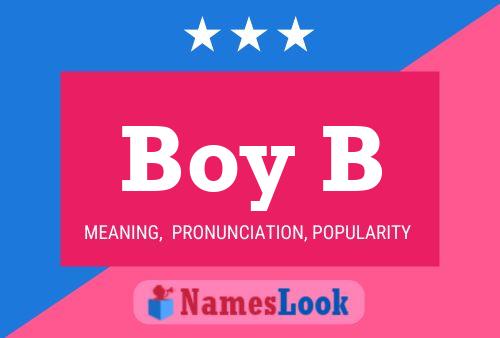 Boy B Name Poster