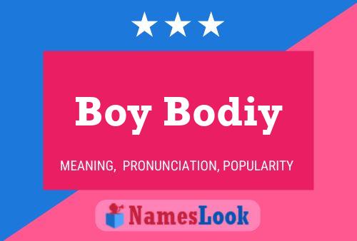 Boy Bodiy Name Poster