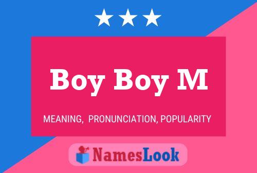 Boy Boy M Name Poster