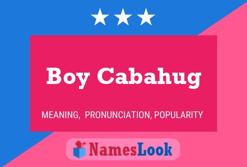 Boy Cabahug Name Poster