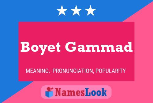 Boyet Gammad Name Poster