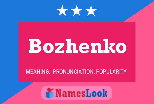 Bozhenko Name Poster