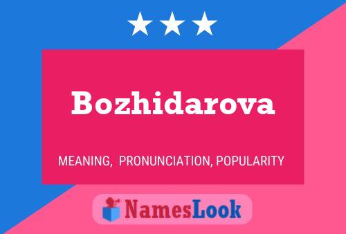 Bozhidarova Name Poster