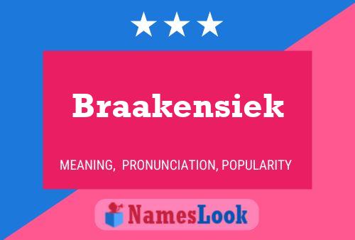 Braakensiek Name Poster