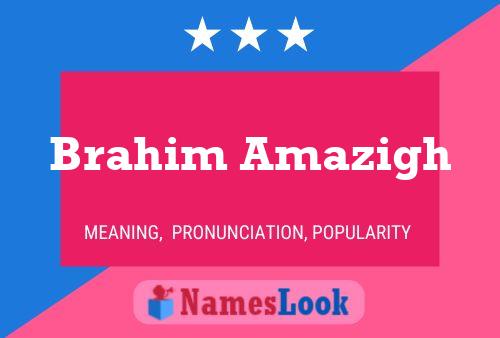 Brahim Amazigh Name Poster