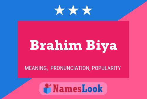 Brahim Biya Name Poster