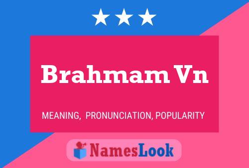 Brahmam Vn Name Poster