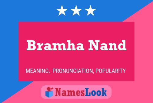 Bramha Nand Name Poster