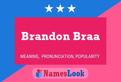 Brandon Braa Name Poster