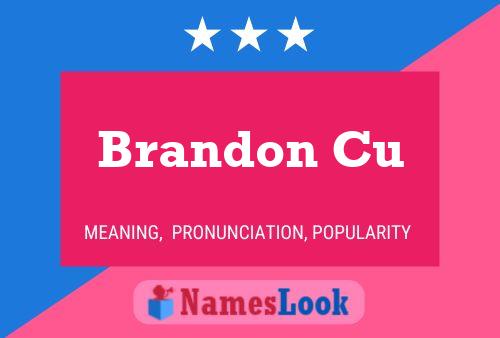 Brandon Cu Name Poster