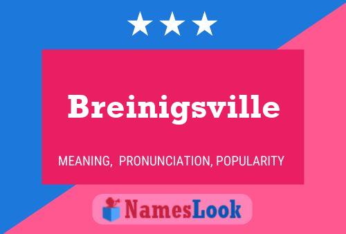 Breinigsville Name Poster