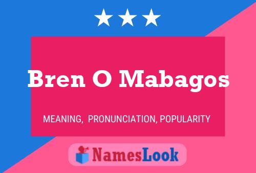 Bren O Mabagos Name Poster