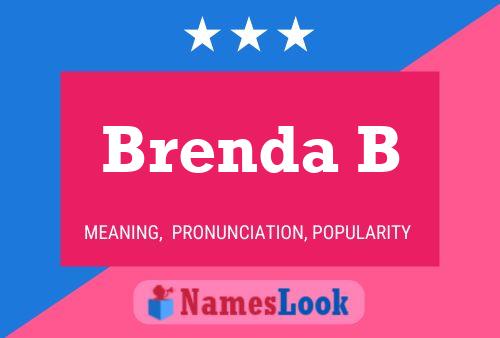 Brenda B Name Poster