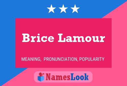 Brice Lamour Name Poster