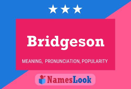 Bridgeson Name Poster