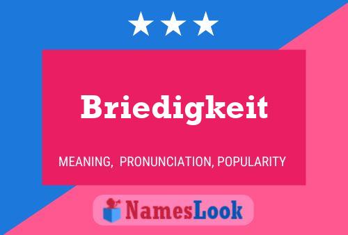 Briedigkeit Name Poster