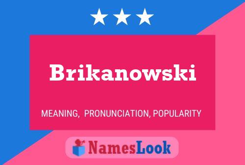 Brikanowski Name Poster