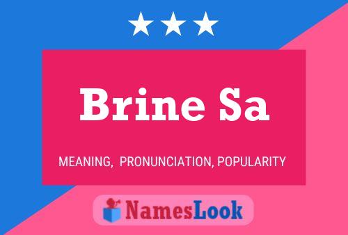 Brine Sa Name Poster