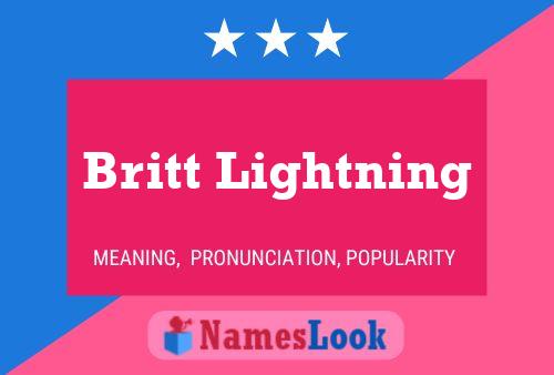 Britt Lightning Name Poster