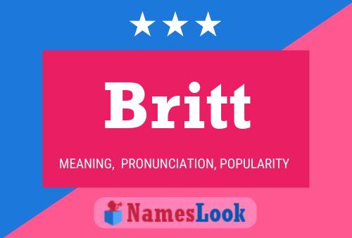 Britt Name Poster