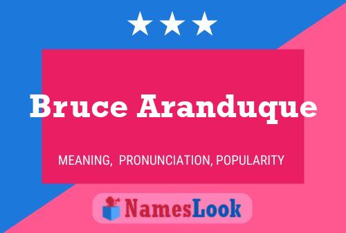 Bruce Aranduque Name Poster