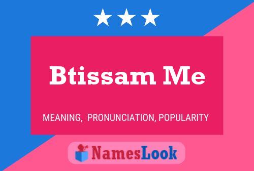 Btissam Me Name Poster