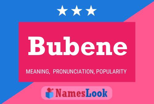 Bubene Name Poster